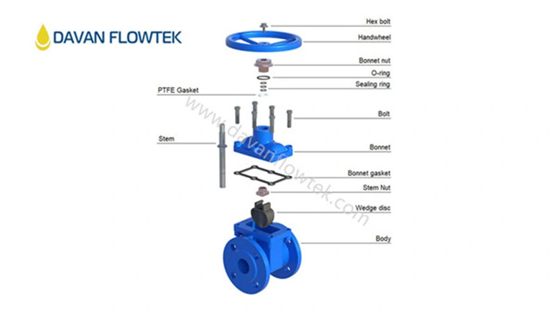 DN 1200 Ductile Iron Ggg50 Rubber Wedge Resilient Seat Gear Operated Water P16 DIN Standard Gate Valve
