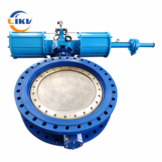 Pneumatic DN800 Double Offset Metal to Metal Seat Hard Sealing Eccentric Butterfly Valve