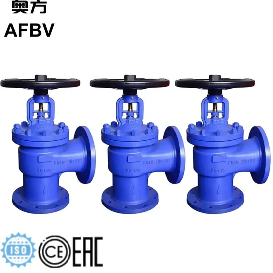 Standard DIN Angle Valve with Flange Connection for Industrial Use 